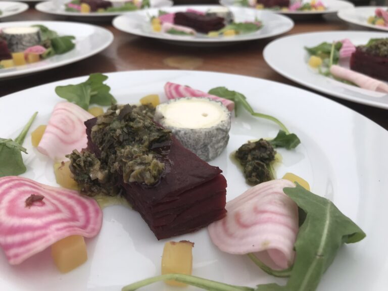 Beetroot Torte & Goats Cheese Wedding Starter
